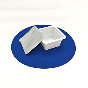 40ml PP trắng nhỏ nước sốt nhựa cup với Foil seal nắp vuông lên men đậu <span class=keywords><strong>curd</strong></span> cà chua takeout nhựa dùng một lần nước sốt cup - Product Image 1