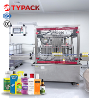 Machine de remplissage automatique TYPACK à 6 buses, 80 BPM, précision du piston ±1%, pour lotion, détergent, liquide, essence et tonique
