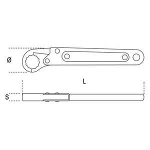 เฟืองวงล้อเดียวแบบสอง-HEX wrenches - EAN 8014230055299ประแจแหวนน็อตเบต้า-001200012 - Product Image 2