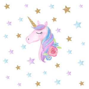 Notizie Colorful Unicorn <span class=keywords><strong>Sfondi</strong></span> Da Sogno <span class=keywords><strong>Cuore</strong></span> Stelle Carta Da Parati Per La Camera Da Letto Della Decorazione Della Casa Autoadesivo Della Parete TV Adesivi Lavagna - Product Image 6