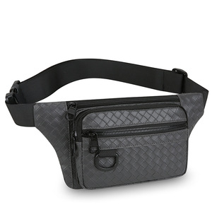 Sac de poitrine pour homme SAS50016 en cuir souple marron, sac bandoulière tendance pour le quotidien, sac à bandoulière uni - Product Image 3