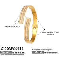 Bracelets manchette empilables éblouissants ornés de CZ | Bracelets ouverts en forme d'étoile de marguerite plaqués or |   Bijoux de poignet pour femmes, à combiner et à assortir
