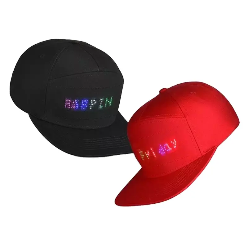 Decoration Message Flashing Light Up LED Display Hat gift ideas 2021 electronic gifts cheap promotional gifts