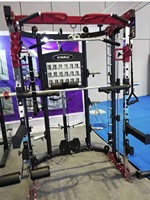 Machine Smith multifonctionnelle avec croisement de câbles et rack de musculation, équipement de gym complet pour usage domestique et commercial