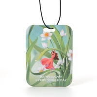 Vente flash - Diffuseur de parfum pour voiture personnalisé, imprimé avec un motif de pavillon oriental, en papier multicolore, pour la décoration intérieure du véhicule