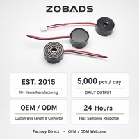 Buzzer piézoélectrique actif interne 23x11mm 12V DC, 90dB, alarme sonore continue à haut niveau sonore C2311-1230W110 OEM ODM