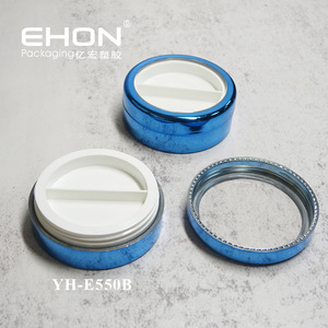 Round ABS <b>Plastic</b> Cosmetic Eyeshadow Palette with 2/3 Colors Empty <b>Containers</b> for Makeup Packaging Custom Logo Available - Product Image 3