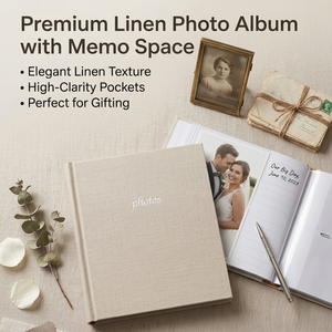 Album <span class=keywords><strong>photo</strong></span> personnalisé en lin <span class=keywords><strong>avec</strong></span> couverture rigide 4x6, pages <span class=keywords><strong>avec</strong></span> poches <span class=keywords><strong>pour</strong></span> mémos lignées, <span class=keywords><strong>livre</strong></span> de souvenirs <span class=keywords><strong>avec</strong></span> espace d'écriture <span class=keywords><strong>pour</strong></span> cadeau de mariage - Product Image 2