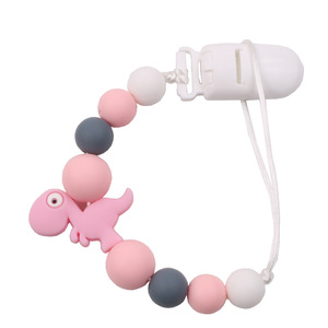Mumlove ciucci all'ingrosso manichino bambino Silicone succhietto catena <span class=keywords><strong>ciuccio</strong></span> Clip dinosauro <span class=keywords><strong>ciuccio</strong></span> catena titolare Baby Shower <span class=keywords><strong>regalo</strong></span> per - Product Image 2