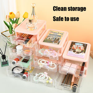 กล่องเก็บเครื่องสำอางแบบลิ้นชักพลาสติกสำหรับบ้าน/สำนักงาน/ห้องนอน  แบบ 2/3/4 ชั้น ผลิตโดยโรงงาน (OEM/ODM) - Product Image 3
