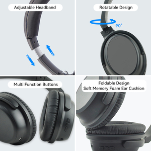 Auriculares Supraaurales Inalámbricos con Bluetooth 5.2 Qualcomm AptX HD, Pantalla Digital, 20 Horas de Conversación para PC - Product Image 5
