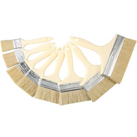 Pinceau de peinture décoratif PMS 2,5 pouces, manche en bois, pinceaux pour murs et meubles, pinceau de peinture professionnel pour murs