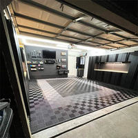 Baldosas Modulares Ventiladas para Piso de Garaje, Piso de Plástico, Tapete de Plástico para Taller de Detallado de Autos, Sala de Exposiciones