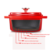 Ensemble de casseroles en fonte émaillé, acier au carbone, pour four néerlandais