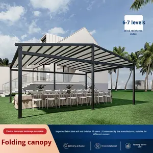 <span class=keywords><strong>Toldo</strong></span> Plegable Manual de Aleación de Aluminio, Retráctil, para Exteriores, Restaurante, Patio, Villa, Parasol, Aislamiento Térmico - Product Image 3