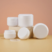 Pot en PP blanc pour crème, 10, 15, 30, 50 ml, plusieurs tailles, conteneur cosmétique de voyage, échantillon, pommade, vente en gros, service personnalisé