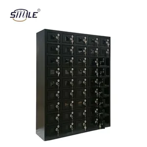 SMILE TECH customizable sheet metal fabrication services School /Factory Multi-Door Mobile Phone Storage Cabinet with Lock Key