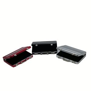 Estuche para Tarjetas de Visita de Aleación de Aluminio Premium, Diseño de Mini Maleta, Compacto, Personalizado, para Regalo - Product Image 4