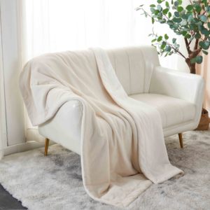 Poésie Couverture Électrique Chauffée Lait Blanc Couleur Doux et Lisse Sensation Lavable Couverture - Product Image 4