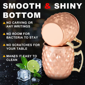 أكواب فناجين بقر مع غذاء آمن من الفولاذ المقاوم للصدأ مطروق مقاوم للصدأ وكوتيل منزلي للبيرة Margaritas - Product Image 3