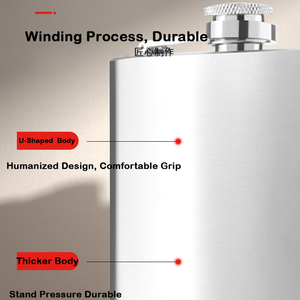 Bình đựng rượu bằng thép không gỉ 304, 8OZ, in logo tùy chỉnh, nhiều dung tích khác nhau, dành cho nam, đựng rượu whisky, rượu vang, chai rượu bỏ túi, tiện lợi - Product Image 3
