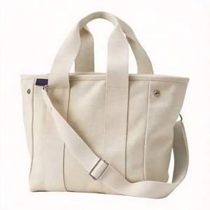 Low MOQ Custom Logo High Quality Cotton/Canvas Tote Bag with Long Handle and Trolley <b>Case</b> for Computer & Travel Use - Product Image 2