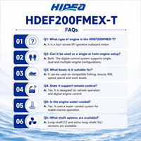 Moteur hors-bord marin à essence HIDEA HDEF200FMEX-T 200HP 147,1kW 4 temps EFI pour bateau de pêche et navire offshore