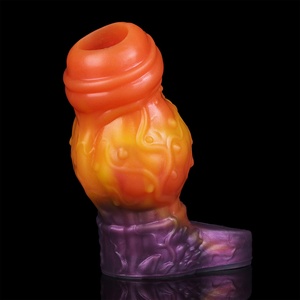 YC-2195 Hollow Dog Knot <b>Dildo</b> Penis Sleeves Sheath Flexible Cock Extender Sleeve - Product Image 6