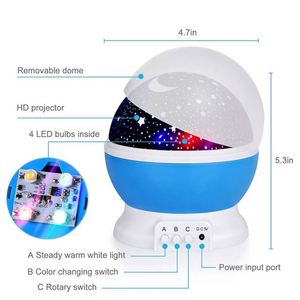 2025 Hot Selling Star <b>Projector</b> Night <b>Light</b> Gift Bed Room Romantic Rotating Lamp for Kids - Product Image 4