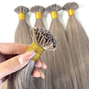 وصلات شعر كيراتين أوروبية طبيعية مسبقة الربط بالجملة، شعر ريمي فائق الجودة مزدوج السحب على شكل حرف U، 100% شعر بشري - Product Image 1