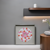 Décoration murale Art déco moderne sur mesure, encadrée de verre écologique avec verre frontal, étanche, boîte à ombre carrée DIY