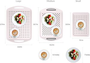 Anti-Slip Food Serving <strong>Tray</strong> with Handles <strong>Lap</strong> <strong>Dinner</strong> <strong>Trays</strong> Food <strong>Tray</strong> - Product Image 2