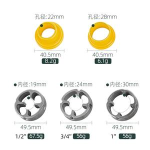 6 stuks PVC kunststof waterleiding 60 °   Pijpdraadplaatset NPT1/<span class=keywords><strong>2</strong></span> 3/4 1 inch, handmatig PVC waterleiding extern draadtappende gereedschap - Product Image 3