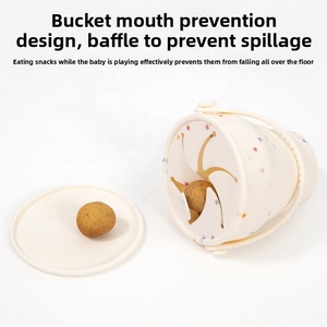 Tasse à collation pliable en silicone pour bébé OEM ODM, récipient de rangement pour collations pour enfants avec couvercle - Product Image 4