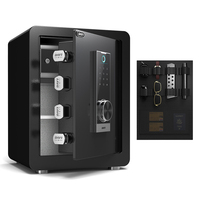 Caja Fuerte Biométrica con Huella Dactilar, Caja Fuerte Digital con Panel Táctil, Caja Fuerte de Seguridad para Dinero, Efectivo, Documentos, Hogar, Hotel
