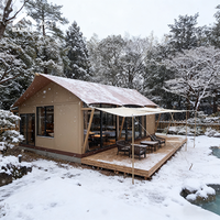 BABERY Tente isolée préfabriquée résistante aux intempéries pour glamping toute saison, idéale pour hôtel écologique en montagne