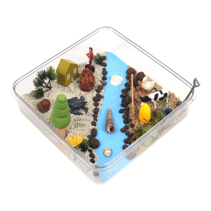 Toddler Montessori cảm giác khay đồ chơi mô phỏng trang trại động vật học tập trẻ em của cảm giác bin khay - Product Image 1