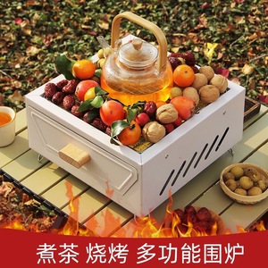 Barbecue portable carré au charbon de bois pour le camping et l'utilisation en terrasse - Product Image 5