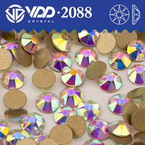 VDD 055 Cristal <span class=keywords><strong>AB</strong></span> SS16-SS50, Piedras de Cristal Planas de Alta Calidad 2088, <span class=keywords><strong>8</strong></span> Grandes y <span class=keywords><strong>8</strong></span> Pequeñas, para Decoración de Uñas DIY - Product Image 2