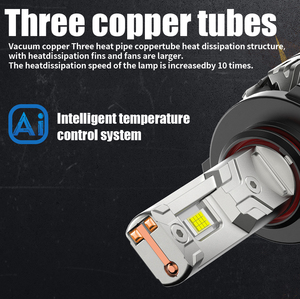 T30 160W 16000LM H13 9004 9007 H4ท่อทองแดงสามท่อ CANbus ที่แข็งแกร่ง24V ไฟหน้ารถรถบรรทุกหลอดไฟ - Product Image 2