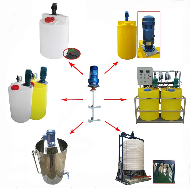 Chemical Agitator Chemical Liquid Soap Mixer Dosing Tank With Mix Agitator