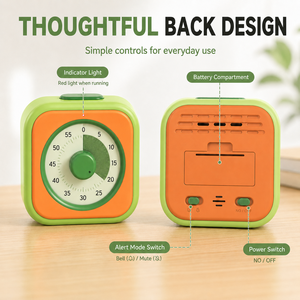 Timer Visivo Personalizzato con Conto alla Rovescia 60 Minuti, Silenzioso con Manopola, Timer per la Concentrazione dei Bambini, Gestione del Tempo di Studio, OEM per Aula - Product Image 4