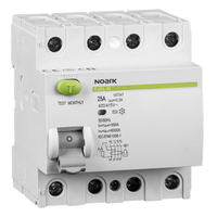Noark Ex9L-N disjoncteur Miniature PA66 dispositif de courant résiduel courant élevé AC 2P 4P 63A 40A 100mA 300mA 30mA 25A RCBO MCB