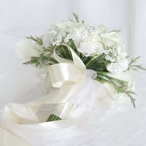 Bouquet da Sposa Moonyan in Seta PU a Goccia d'Acqua con Fiori a Cascata, per Sposa, Accessorio Fotografico, Simulazione per Interni/Esterni - Product Image 3