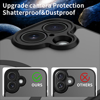 Coque de protection d'objectif antichoc de haute qualité pour iPhone 16 Plus, étui de téléphone portable magnétique doux au toucher personnalisé, vente en gros