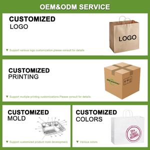 Custom Printed Recycled White Brown Craft Kraft Paper Food Takeaway Bag With Twisted Handle <strong>Bolsa</strong> De Papel - Product Image 3