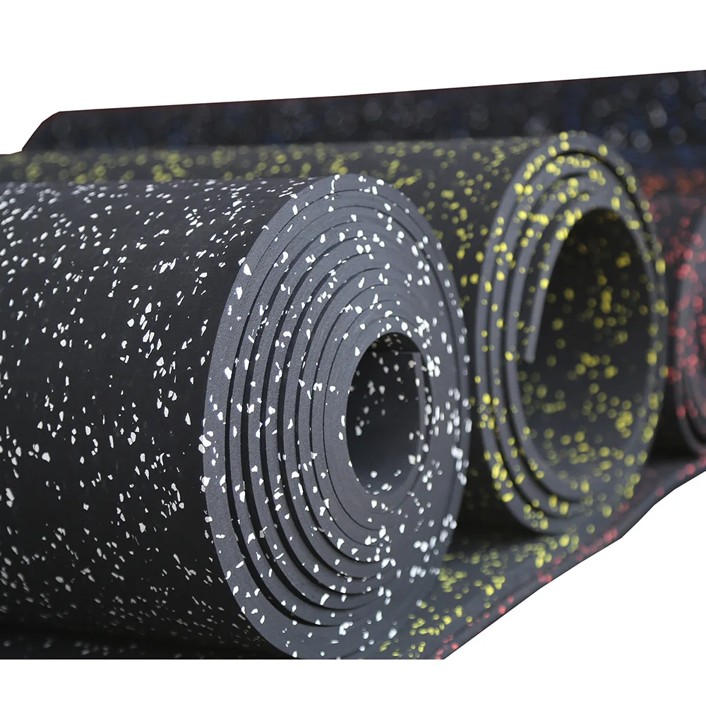 XR-70901 Factory Price 2-10mm Thick Shock Absorption Recycled Rubber Pisos Para Gym Floor Gym Rubber Flooring Roll