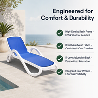 Chaise de piscine en acrylique Hailanbao pour piscine avec garantie d'un an