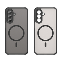 Penutup pelindung ponsel, Matte tekstur kulit magnetik tahan guncangan untuk Samsung A17 perlindungan kamera
