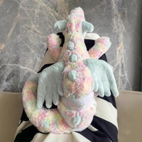 Série Rainbow Flying Dragon : Peluches Dragon des Neiges en Coton PP, Doudous Apaisants pour Bébé
